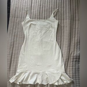 Ruffle bottom white princess Polly dress